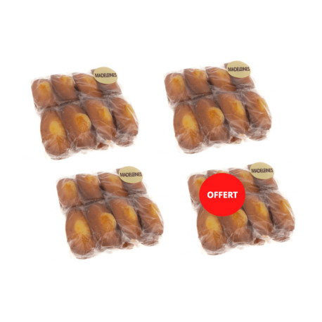 Madeleines Nature - 3 Sachets 460g + 1 GRATUIT