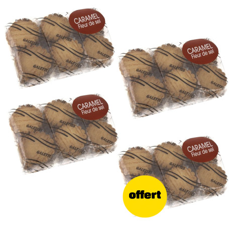 3 sachets de galettes caramel 460g achetés, le 4 offert