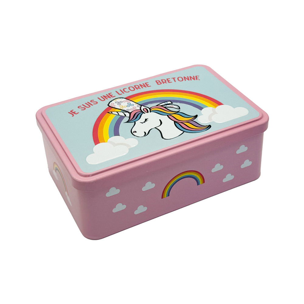 Boîte à Goûter Licorne SJ Seven Girl – 18x12x7 Cm – Pour école, Pique-nique – Inclut Porte-clé Pailleté - 9