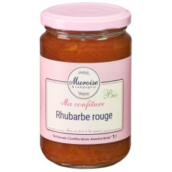 Confiture de rhubarbe rouge bio 350g - Muroise & Compagnie