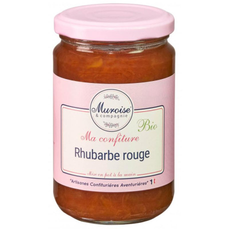 Confiture de rhubarbe rouge bio 350g - Muroise & Compagnie