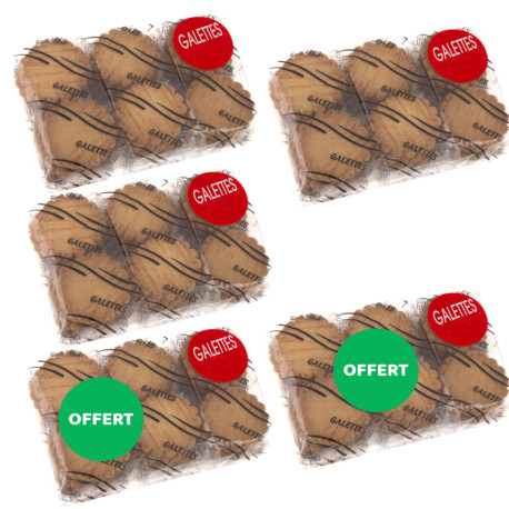 3 sachets galettes nature + 2 offerts 460g